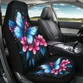 thumbnail image 4 of Jeiento Butterfly Car Seat Covers Front Seats Only Floral Vehicle Bucket Seat Protector Universal Auto Seat Covers for Cars, SUV, Sedan, Van, Trucks Car Accessory Decor 1 Piece, 4 of 6
