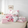 thumbnail image 4 of Floral A-Z Bedding Set Full Size 7 Piece Bed in A Bag Initial Letter Comforter Set Teens Super Soft All Season for Bedroom,Monogrammed Reversible Bed Sets, 4 of 5