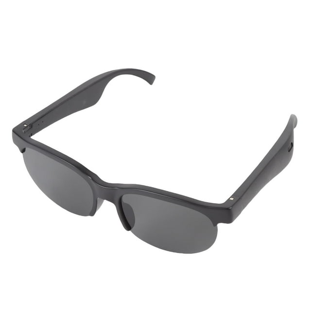 Bluetooth 5.3 Glasses, Blue Light Filtering Lenses Multifunctional AI Smart Glasses PC ABS Immersive Sound Stable Lightweight for Business