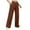 Brown, variant on EDFBUYKRS Female Women Pants Casual Cargo Pants Women Petite Low Waist Women's Casual Pants Elastic Waist Straight Leg Trousers Comfortable Solid Color Loose Fit Daily Wear Xxl
