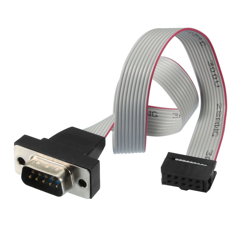 DB9 RS232 Male to 10 Pin Female Serial Port Ribbon Power Cable Adapter