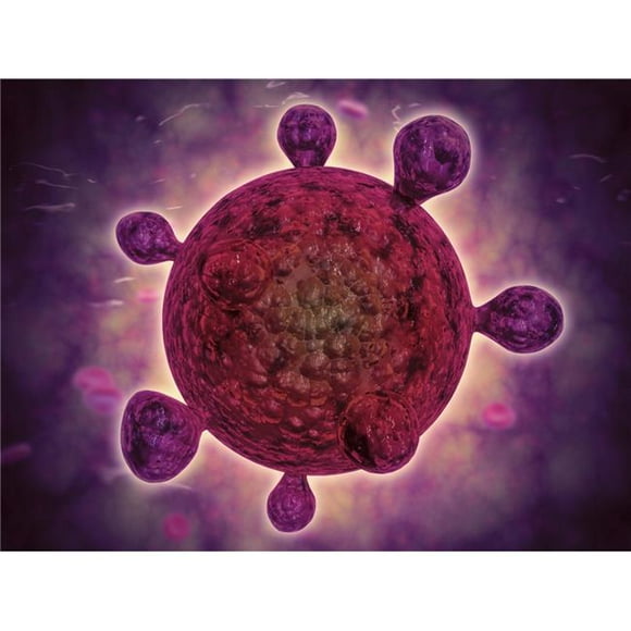 StockTrek Images PSTSTK701002H Microscopic View of A Microbe. Microbes Are Single-Cell Organisms So Tiny That Millions Can Fit Into The Eye of A Needle Poster Print, 16 x 12