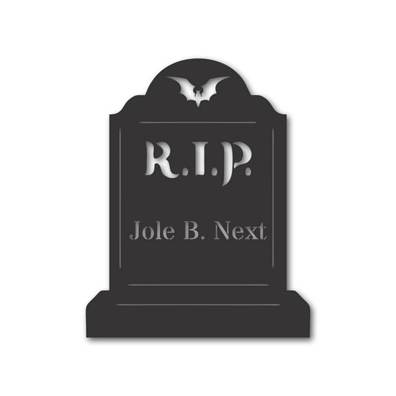 Metal Custom Halloween Headstone Sign | Custom Headstone Plaque | 15 Color Options 30