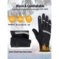 thumbnail image 5 of Gustave Touch Screen Winter Gloves Waterproof Non-Slip MTB Gloves Thermal Gloves for Ski, Running, Driving, Cycling (XXL Size), 5 of 9