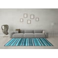 thumbnail image 3 of Ahgly Company Indoor Rectangle Solid Light Blue Modern Area Rugs, 3' x 5', 3 of 4