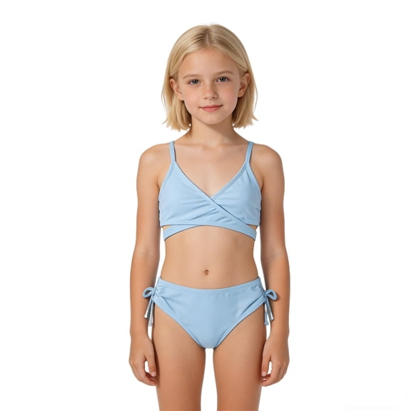 Girl Swimsuit Girl Bathing Suits 2 Piece Quick Drying Swimwear Kids Bikini 5-6 Years