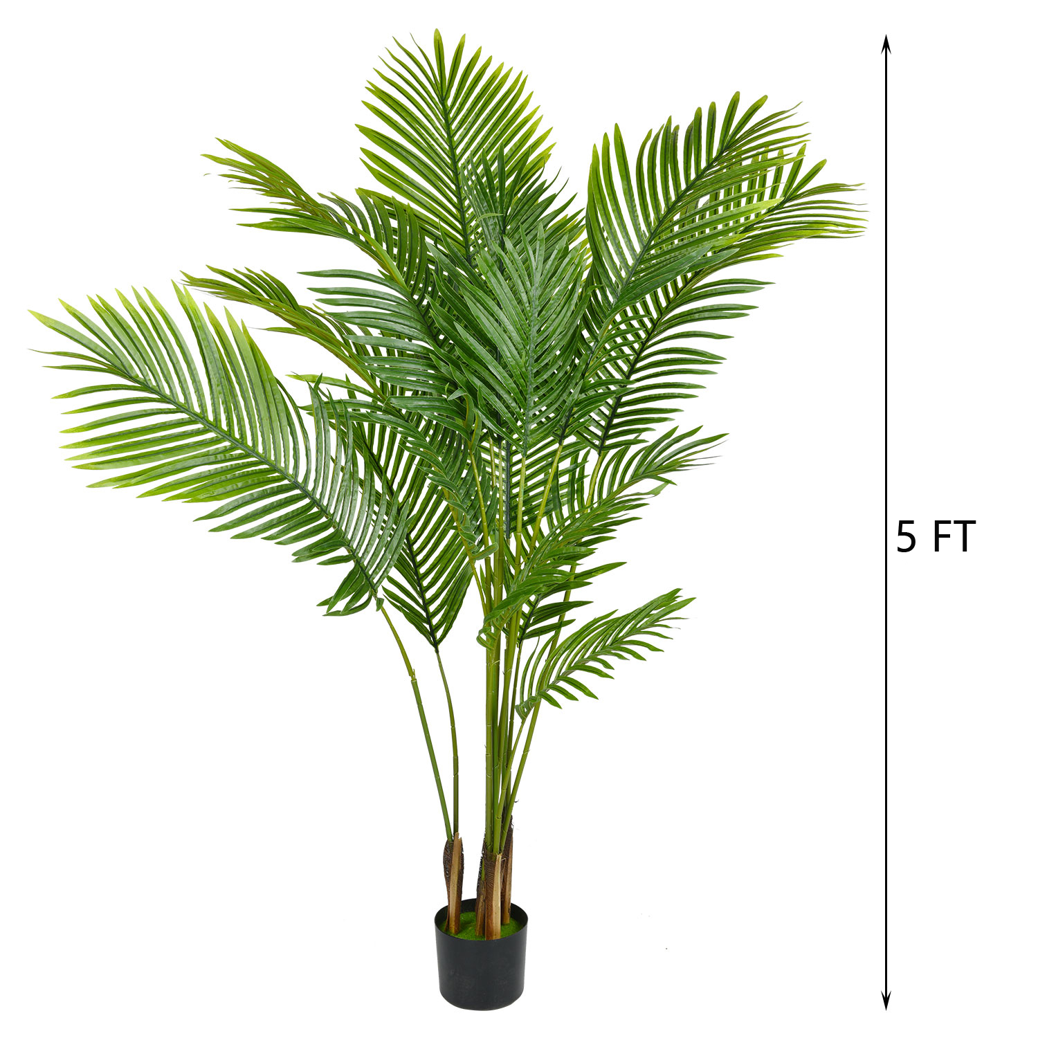 Coolmade 5ft Artificial Areca Palm Plant, 13 Trunks, Indoor/Outdoor ...