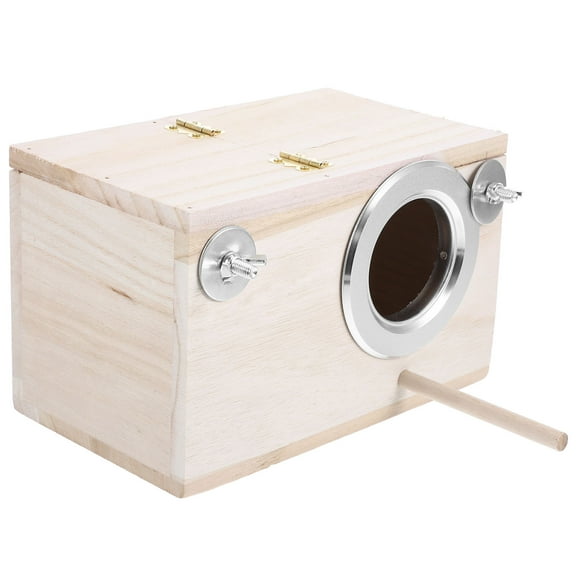IBASETOY  Versatile Wooden Bird Nest Box for Indoor Birdkeeping