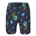 thumbnail image 4 of Naloa Dinosaur Astronaut Men's Beach Shorts, Surfing shorts, Swim trunks, Quick Dry Swim Trunks for Surfing Beach Fun - Medium, 4 of 9