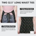 thumbnail image 6 of Black Bigfoot and Tree Pattern Apron-Garden Aprons for Women with Pockets-Cotton Linen Waterproof Kitchen Cooking Gardening Aprons Adjustable for Kitchen,Cooking,BBQ and Salon 33x27 Inch, 6 of 7