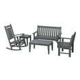 thumbnail image 2 of WestinTrends Malibu 5-Piece HDPE Outdoor Patio Furniture Couch and Rocking Chair Set, Gray, 2 of 14