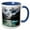 Blue/White, variant on 3drose, Dark Clouds Over the Mountains, 11oz Mug