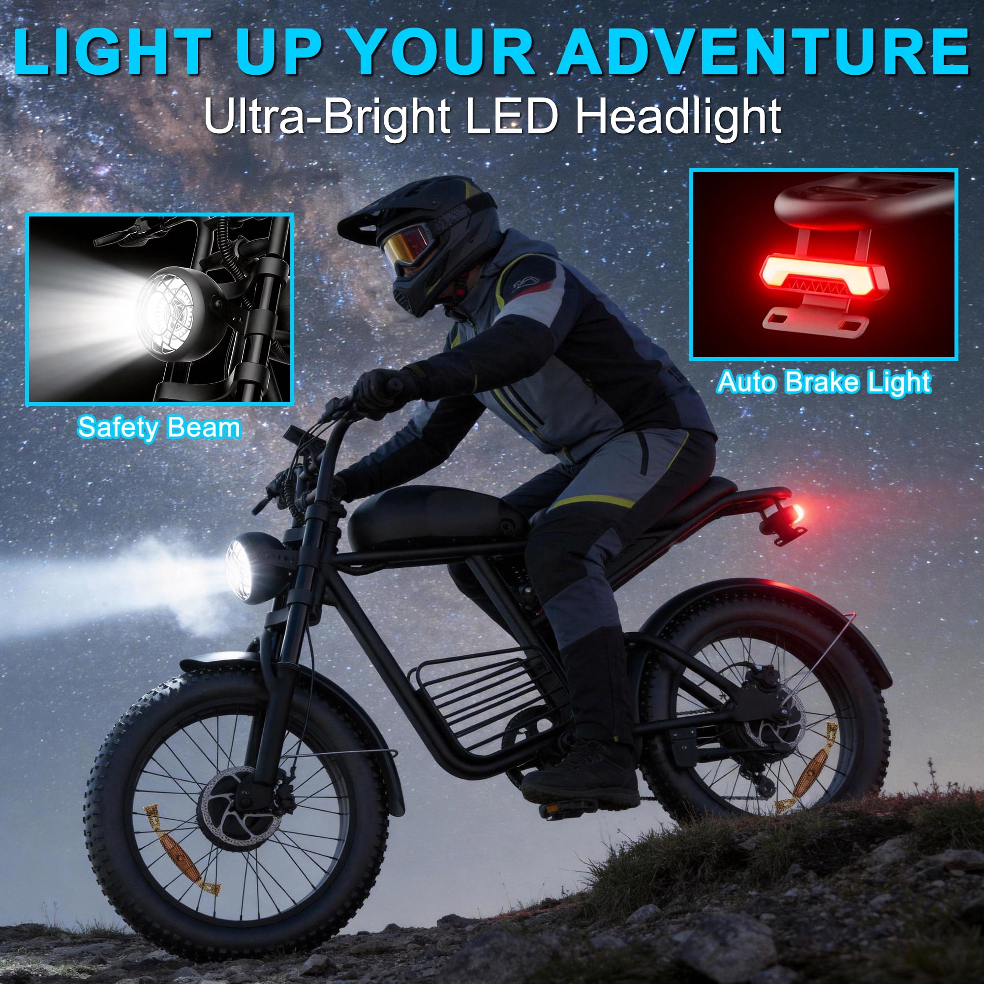 YUCHETX Electric Bike for Adults,3000W Peak Dual Motor, 35MPH Top Speed, Max 60-Mile Pedal Assist for City, 48V 35AH Battery,20"×4.0" Fat Tires,UL 2849,Fit for 18+
