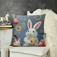 thumbnail image 2 of Happy Easter Rabbit Floral Flowers Eggs Cute Pillowcase King  Pillow Cover Protector Pillow Sham Pillow Case with Zipper for Long Throw Pillow, 2 of 5