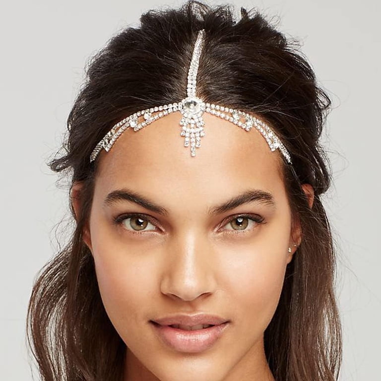 Rhinestones Head Chain Jewelry Forehead Layered Hair Chains  display picture 3