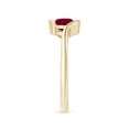 thumbnail image 4 of ANGARA Natural Semi Bezel-Set Solitaire Round Ruby Bypass Ring in 14K Yellow Gold for Women (Size-5.5mm) | July Birthstone, Birthday, Anniversary, Jewelry Gift for Women | Natural Ruby Ring, 4 of 10