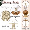 thumbnail image 3 of (Beige, Three Hats Style) Macrame Hat Hanger Hat Holder for Wall, 3 of 5