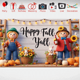 thumbnail image 2 of Decorative Design Happy Fall Y'all Banner Harvest Theme Autumn Decorations for Thanksgiving Celebration Outdoor Decor Festival Display, 2 of 8