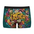 thumbnail image 1 of GDREDA Men's Easter Holiday Themed Mid Rise Briefs Soft Breathable Printed Swim Trunks Comfortable Underwear for Daily Wear Green,XXXL, 1 of 3