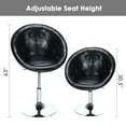 thumbnail image 2 of Giantex 1 PC Modern Adjustable Swivel Round PU Leather Chair-Black, 2 of 7