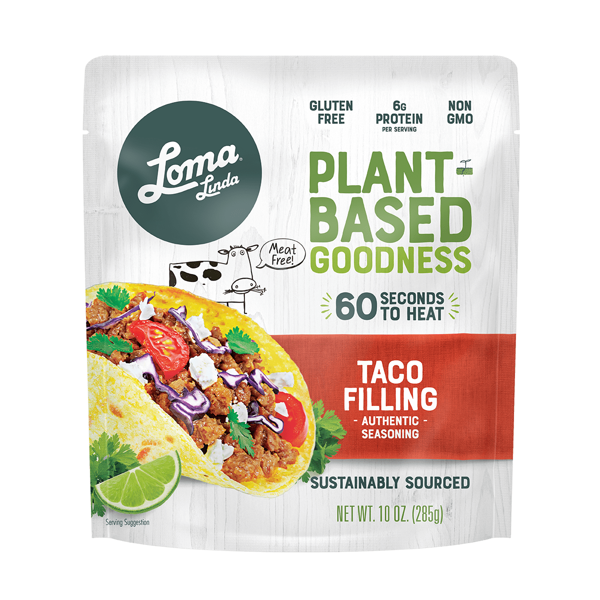 (4 pack) Loma Linda Taco Filling, 10 oz (Shelf Stable) Packaged Meals