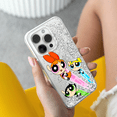 thumbnail image 5 of Mobile phone case with glitter overflow effect for Apple IPHONE 15 original and officially Licensed The Powerpuff Girls pattern The Powerpuff Girls 032 adapted to the shape of the mobile phone, 5 of 5