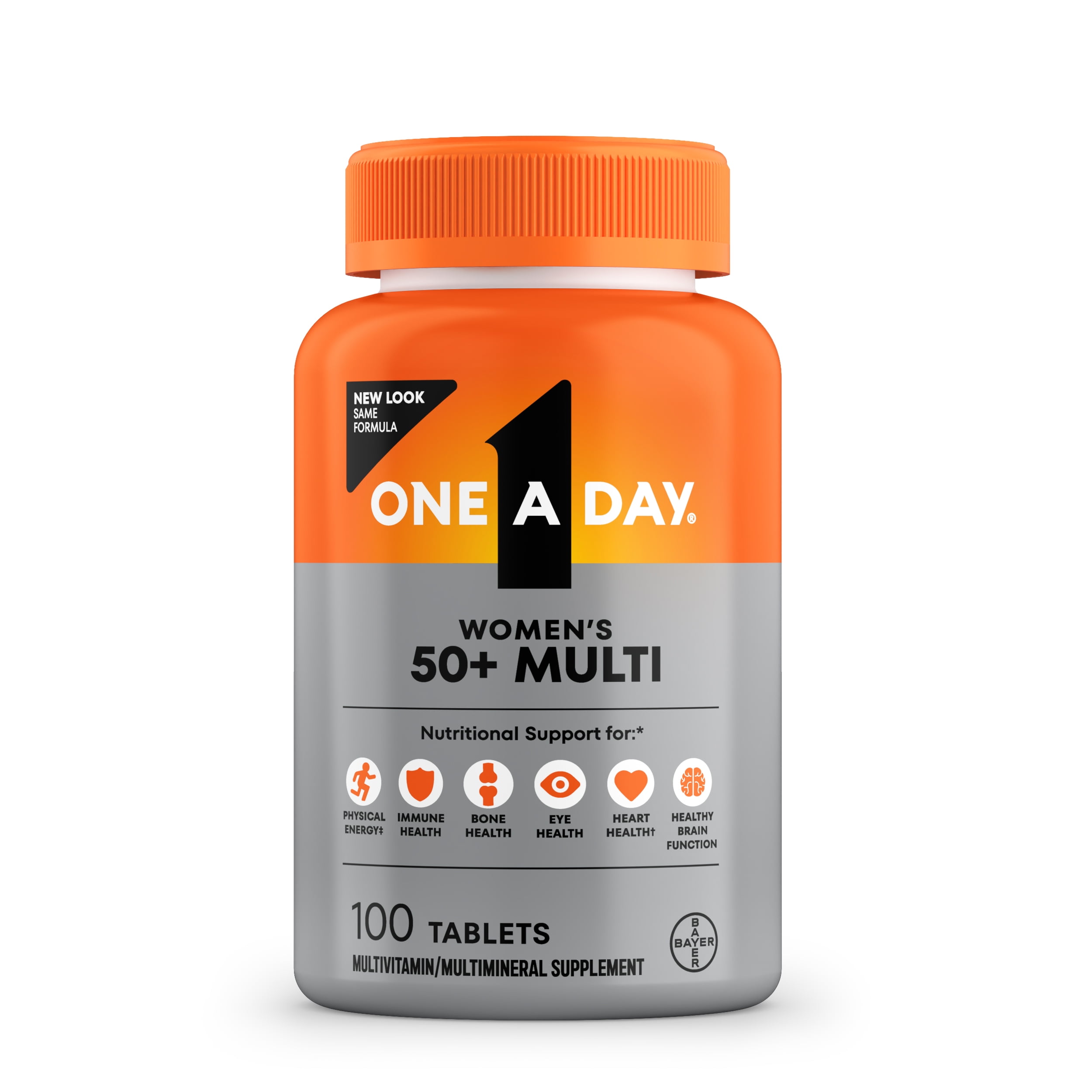 One A Day Multivitamin for Women 50 and Over, Women’s Vitamins for Bone Health, 100 Count
