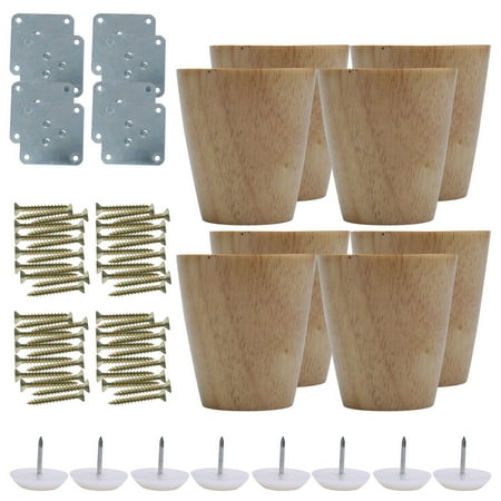 2 4 Round Wood Furniture Legs Chair Table Cabinet Cupboard Feet Legs Chair Table Cabinet Cupboard