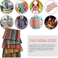 thumbnail image 5 of 5 Pcs/set Colored Printing Fabrics Ethnic Style Pattern Striped Bronzing Handmade Patchwork Set Soft Breathable Diy Printed Cloth, 5 of 6
