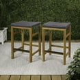 thumbnail image 7 of Jonathan Y Armand Modern Coastal Backless Acacia Wood Outdoor Counter Stool with Woven, 7 of 7