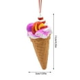 thumbnail image 3 of Ice Cream Christmas Ornaments with Candy Macaron Color Dessert Pendant Set for Xmas Tree Decorations New Year Easter Birthday Parties Home Festive Accents, 3 of 5