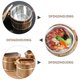 thumbnail image 4 of 1 cubo creativo para verduras, barril de madera, tazón de sushi de moda con tapa, 4 of 8