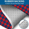 thumbnail image 4 of Red Blue Checkered Pattern Bathroom Rugs Sets 3 Piece,Toilet Cover Set,Absorbent Non Slip Bathroom Mats Sets with U-Shaped Contour Rug Toilet Rug Set, 4 of 5