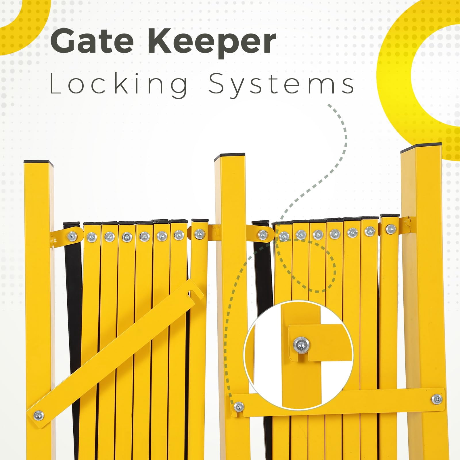 Metal ExpandableBarrica-deGate Outdoor,  Folding Safety Barrier Gate, Portable TrafficBarrica-deFence