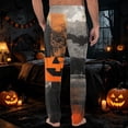 thumbnail image 6 of GrmtClth Mens Halloween Pajamas Pants Funny Novelty Pj Pants Witch Pumpkin Ghost Face Print Relaxed Fit Loungewear for 2026 Halloween with Pocket Dark Gray 2XL, 6 of 6