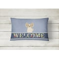 thumbnail image 2 of Carolines Treasures BB5658PW1216 Papillon Sable White Welcome Canvas Fabric Decorative Pillow, 2 of 3