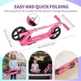 thumbnail image 2 of Trottinette pour Enfants Légère et Pliable – 2 Roues, 4 Hauteurs Réglables, Roues Lumineuses DEL RVB de 5 Pouces, Plateau Antidérapant, 3 Ans et Plus, Rose, 2 of 8