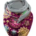 thumbnail image 3 of TISHITA Shawls Wrap Scarves Lamb Wool Lightweight Print Blanket for Wedding Restaurants snowflake pattern, 3 of 5