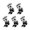 Black football, variant on 5 Pair Long Compressions Sock Cotton Texture for Football Player Offering and Wicking Technology