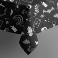 thumbnail image 5 of Black Gothic Skull Spider Pattern Square Tablecloth,Waterproof Square Table Cover,Wipeable Spillproof Washable Table Cover for Home Kitchen Party Decor 60"x60"(152x152cm), 5 of 6