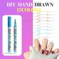 thumbnail image 4 of 12 Colors 30ML Nail Polish Pens for Painting, Nail Art Pens Set, 2025 Upgrade Nail Art Markers for Gel Nails, DIY Quick Dry Graffiti Dotting Point Liner Pens, Nails Art Drawing Tool, 4 of 10