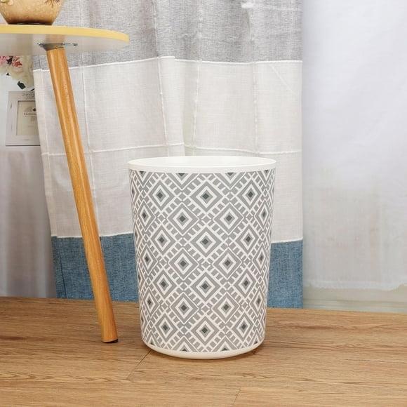Mainstays 11.4 Liter Round Plastic Waste Can, Grey 1pc, Waste Can