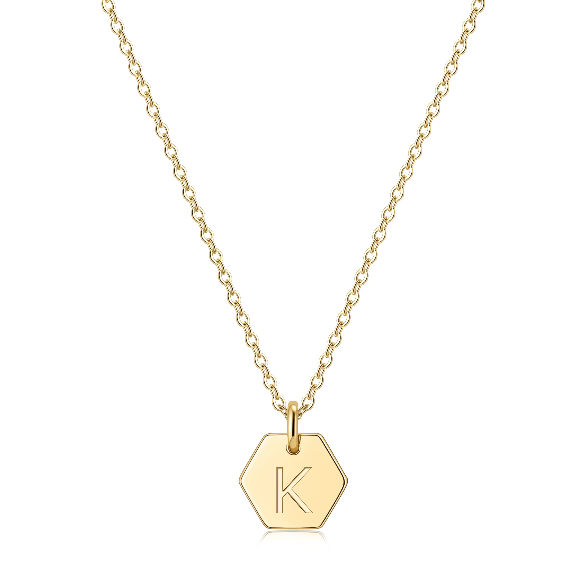 Women 14k Gold Filled Dainty Initial 