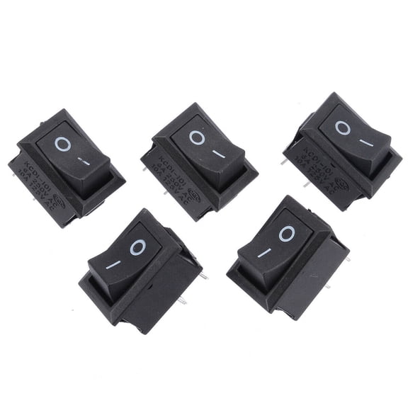 1/2" x 3/4" 10-pack Rocker Flip Switch Rectangle 120V AC 12V DC Car/Lamp/Panel