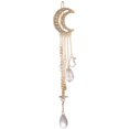 thumbnail image 1 of Minnieouse Horquilla elegante para mujer, pasadores de cristal de Luna, borla de estrella, cadena larga, cuentas, bandas para el pelo colgantes, Cuidado del cabello Oro, 1 of 6