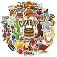 thumbnail image 2 of 35pcs-50pcs Cartoon Stickers Cowboy Stickers Animal Stickers Funny Decals for Laptops Suitcase Guitars, 2 of 9