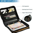 thumbnail image 4 of WOBOGO Wildflower Tiger Pattern Ring Binder Bag 1.5in Folder Organizer with Shoulder Strap for 13Inch Laptop and 500 Sheets of Paper, 4 of 8