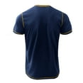 thumbnail image 6 of LNWUY Men's Fashion Lapel Shirts Casual Quick Dry Short Sleeve Gym Athletic T Shirt Summer Outdoor Workout Bodybuilding Shirts Dark Blue L, 6 of 6
