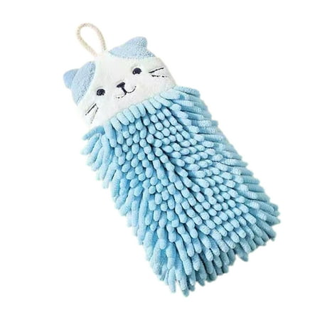 

Cute Chenille Square Towel | Kids Hand Towels for Bathroom | Quick-Dry Washcloth Kitchen Microfiber Dishcloths Animal Towels