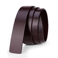 thumbnail image 4 of Catelles Brown Toothless Men's Leather Belt with Pin Buckle, Durable and Stylish, Gifted by Box for Office and Daily Use&For waist 42 in Width 1.3 in(3.3cm), 4 of 9